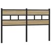 vidaXL T&ecirc;te de lit de remplacement ch&ecirc;ne sonoma 135 cm fer et bois d&rsquo;ing&eacute;nierie