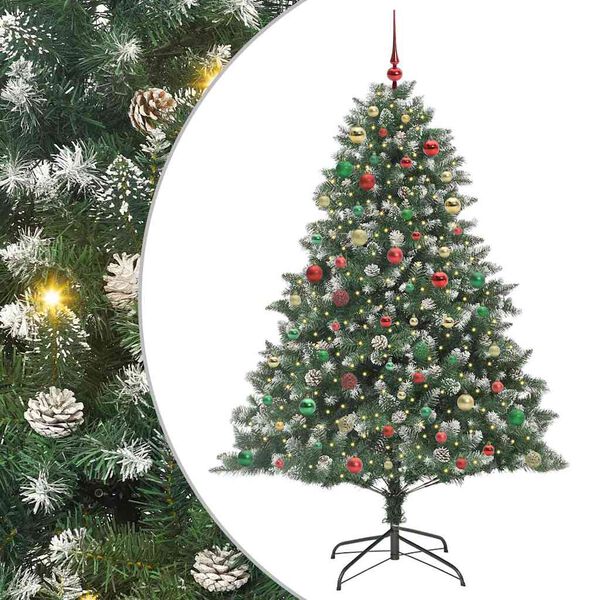 vidaXL Sapin de No&euml;l artificiel Vert 240 cm PVC, plastique et acier
