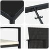 vidaXL Ensemble de salle &agrave; manger pour jardin 7 pcs Noir