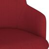 vidaXL Chaises pivotantes &agrave; manger lot de 2 Rouge bordeaux Tissu