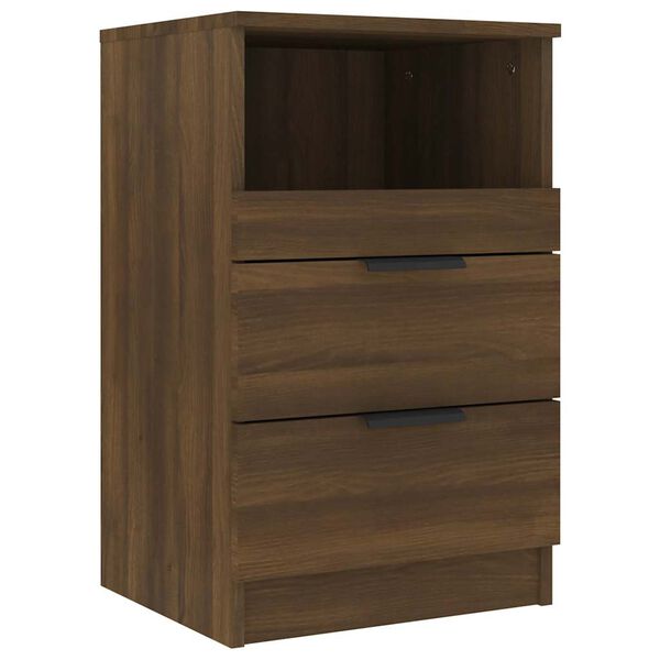 vidaXL Table de chevet Ch&ecirc;ne marron Bois d'ing&eacute;nierie
