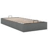 vidaXL Cadre de lit ottoman sans matelas gris foncé 100x200 cm tissu