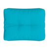 vidaXL Coussin de palette turquoise 50x40x12 cm tissu