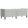 vidaXL Canapé Chesterfield avec traversins 3 places gris clair velours
