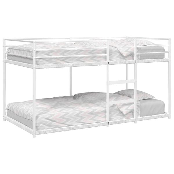 VidaXL Lit superpos&eacute; sans matelas blanc 90x190 cm acier