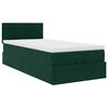 vidaXL Cadre de lit ottoman avec matelas vert fonc&eacute; 90x200 cm velours