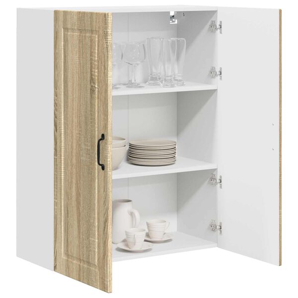 vidaXL Armoire de cuisine avec &eacute;tag&egrave;re Ch&ecirc;ne Sonoma 80 x 31 x 100 cm