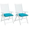 vidaXL Coussins de chaise lot de 2 turquoise 50x50x7 cm tissu oxford
