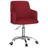 vidaXL Chaise pivotante de salle &agrave; manger Rouge bordeaux Tissu
