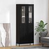 vidaXL Haut Armoire Ch&ecirc;ne noir 69,5 x 34 x 180 cm Bois d'ing&eacute;nierie