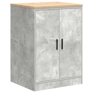 vidaXL Armoire de rangement de garage gris b&eacute;ton 60x51x85 cm bois pin