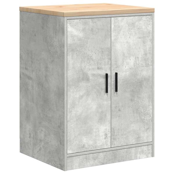 vidaXL Armoire de rangement de garage gris b&eacute;ton 60x51x85 cm bois pin