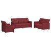 vidaXL Ensemble de Canap&eacute;s 3 pcs Bordeaux Simili cuir
