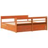 vidaXL Cadre de lit sans matelas cire marron 180x200cm bois pin massif