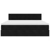 VidaXL Cadre de lit ottoman avec matelas noir 180x200 cm velours