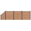 vidaXL Ensemble de Cl&ocirc;ture 4 pc 619 x 186 cm WPC et Aluminium Marron