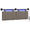 vidaXL T&ecirc;te de lit suspendue Gris PU antique