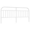 vidaXL T&ecirc;te de lit de remplacement m&eacute;tal blanc 200 cm