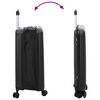 vidaXL Valise avec verrouillage Noir 34 x 23 x 55.5 cm Plastic ABS