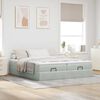 vidaXL Cadre de lit ottoman avec matelas gris clair 200x200 cm velours