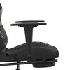 vidaXL Chaise de jeu pivotante avec repose-pieds noir camouflage tissu