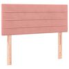 vidaXL Sommier &agrave; lattes de lit et matelas LED rose 120x190 cm velours