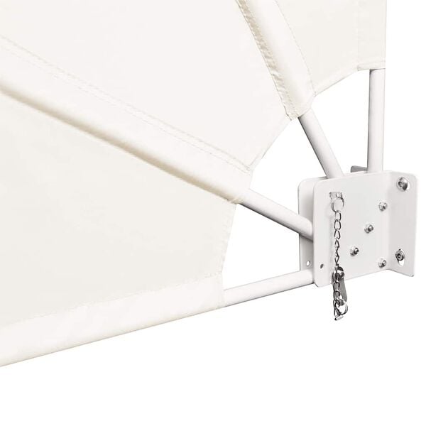vidaXL Auvent latéral pliable de balcon Crème 140x140 cm