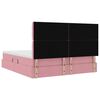 vidaXL Lit de Rangement avec matelas Rose 200 x 200 cm Velours