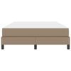 vidaXL Cadre de lit avec matelas Cappuccino 140 x 190 cm tissu