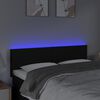 vidaXL T&ecirc;te de lit &agrave; LED Noir 144x5x78/88 cm Tissu