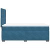 vidaXL Sommier &agrave; lattes de lit avec matelas bleu 90x200 cm velours