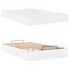 vidaXL Cadre de lit avec matelas avec matelas 2 pcs Blanc PVC