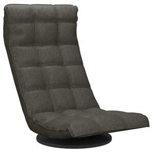 vidaXL Chaise de sol pivotante Gris fonc&eacute; Tissu