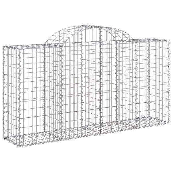 vidaXL Paniers à gabions arqués 13 pcs 200x50x100/120 cm fer galvanisé
