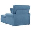 vidaXL Chaise lounge avec jupe avec coussin Bleu 91 x 157 x 91 cm