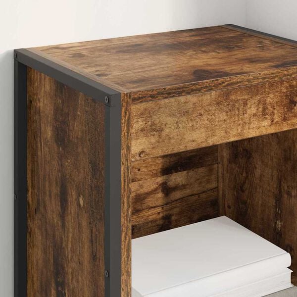 vidaXL Biblioth&egrave;que Ch&ecirc;ne Fum&eacute; 80 x 30 x 155 cm Bois d'ing&eacute;nierie