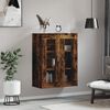 vidaXL Armoire murale ch&ecirc;ne fum&eacute; 69,5x34x90 cm bois d'ing&eacute;nierie
