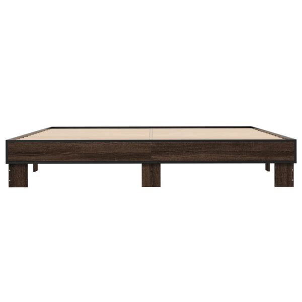 vidaXL Cadre de lit sans matelas chêne marron 180x200 cm