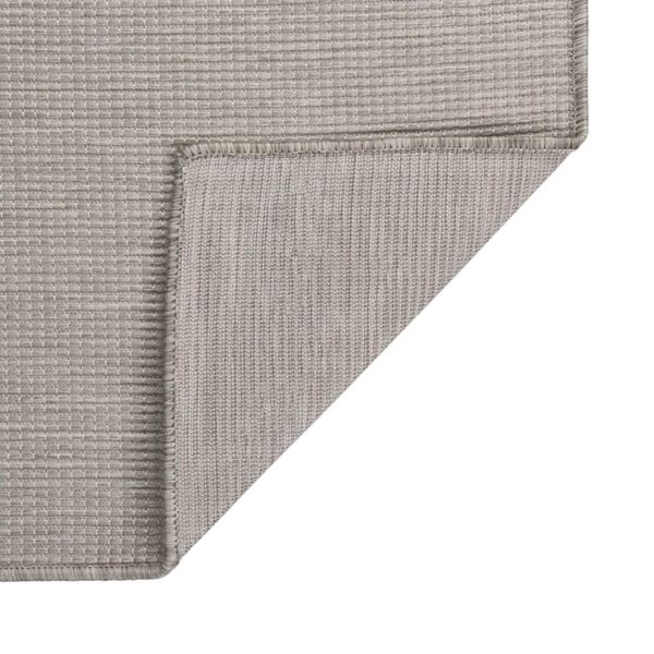 vidaXL Tapis &agrave; tissage plat d'ext&eacute;rieur 100x200 cm gris clair