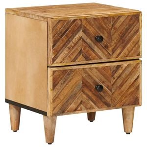 vidaXL Table de chevet Marron 40 x 33 x 46 cm Bois de mangue massif