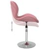 vidaXL Chaise pivotante de salle &agrave; manger Rose Velours
