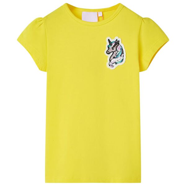 T-shirt pour enfants jaune vif 140