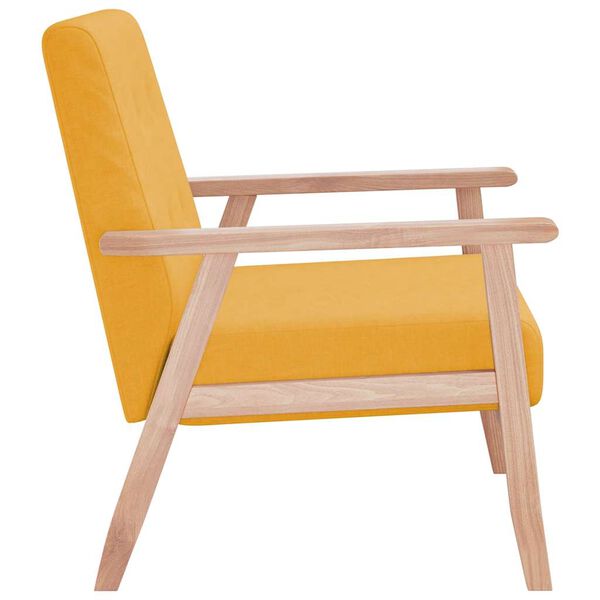 vidaXL Fauteuil jaune tissu