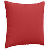 vidaXL Coussins de canapé 2 pcs Rouge 80 x 80 cm tissu