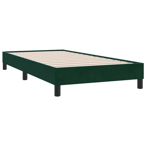vidaXL Sommier &agrave; lattes de lit sans matelas vert fonc&eacute; 80x210 cm