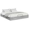 vidaXL Cadre de lit ottoman Gris Sonoma 203 x 180 x 25 cm