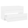 vidaXL Ensemble de meubles de salle de bain 2 pcs Blanc Agglom&eacute;r&eacute;