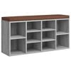 vidaXL Banc &agrave; chaussures Sonoma gris 103x30x48 cm Bois d'ing&eacute;nierie