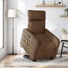 vidaXL Fauteuil inclinable de massage &eacute;lectrique Marron Tissu