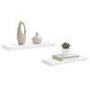 vidaXL &Eacute;tag&egrave;re murale flottante 2 pcs Blanc brillant 60x23,5x3,8cm MDF